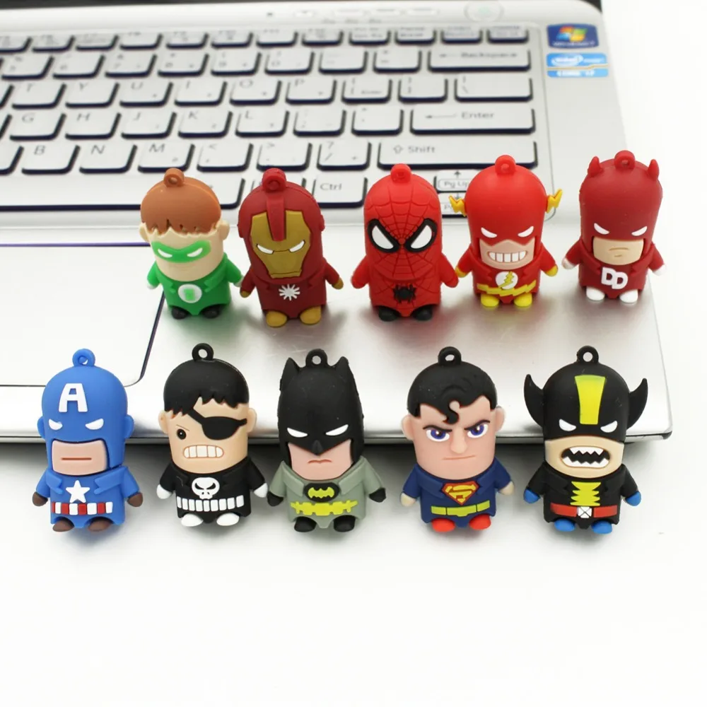 Лучшие продажи супер heros usb флэш-накопитель 32 ГБ Бэтмен/Супермен флеш-накопитель 4 ГБ 8 ГБ 16 ГБ карта памяти 64 Гб 128 ГБ Подарочные игрушки