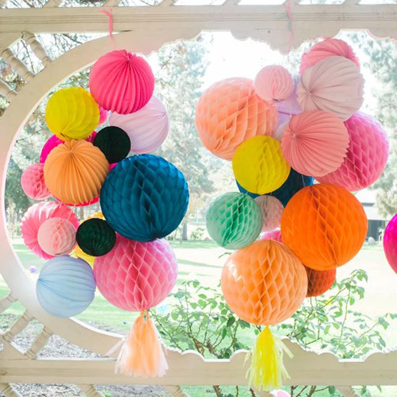6-8-10-Honeycomb-Pompom-Artificial-Garland-Balls-Paper-Round-Lantern-Hanging-Party-Decorations-Baby-Shower