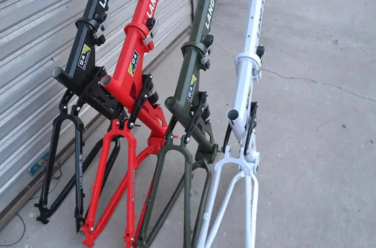 Kaloss DIY цвета 26*17 дюймов велосипедная складная рама Аксессуары для велосипеда, рама из алюминиевого сплава, MTB рама