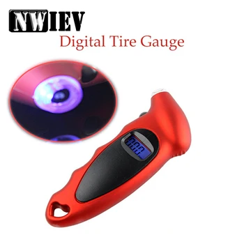 

NWIEV 1X Car tire pressure gauge Portable digital display monitor For Acura Chevrolet Cruze Aveo Peugeot 307 308 Seat Leon Mazda