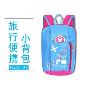 

Men Women Travel Backpack of Anime Tony Tony Chopper Colorful School Bag Monkey D. Luffy Double-shoulder Bag for Gift