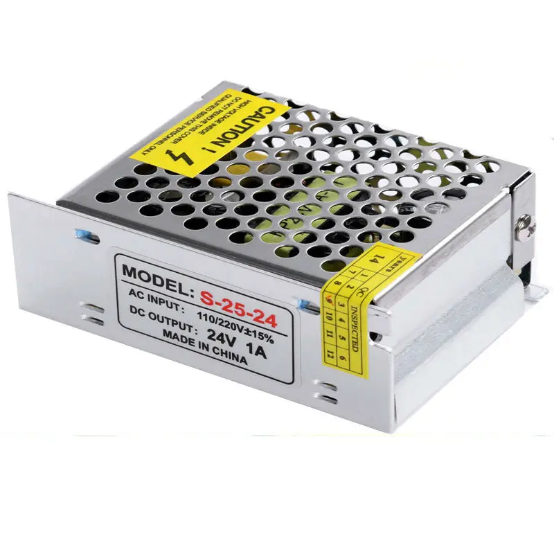 Переключатель ac-dc 24 v блок питания 25 w Светодиодный драйвер 24 v, DC24V алюминиевый AC 110 V 220 V к 24 V трансформатор света для светодиодная лента света