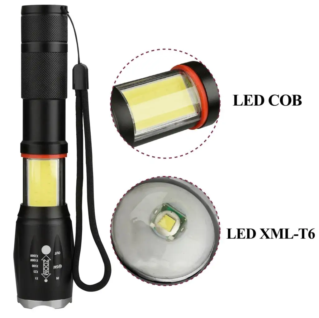 Litwod Z201005A светодиодный светильник 8000лм XML L2 мощный фонарь скрытый COB походный светильник linterna для езды на велосипеде 18650 аккумулятор