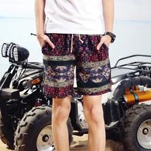 Бренд новые летние Для мужчин бермуды женские шорты модные Повседневное свободные прямые цветочный узор Пляжные шорты мужского белья Для мужчин 5xl