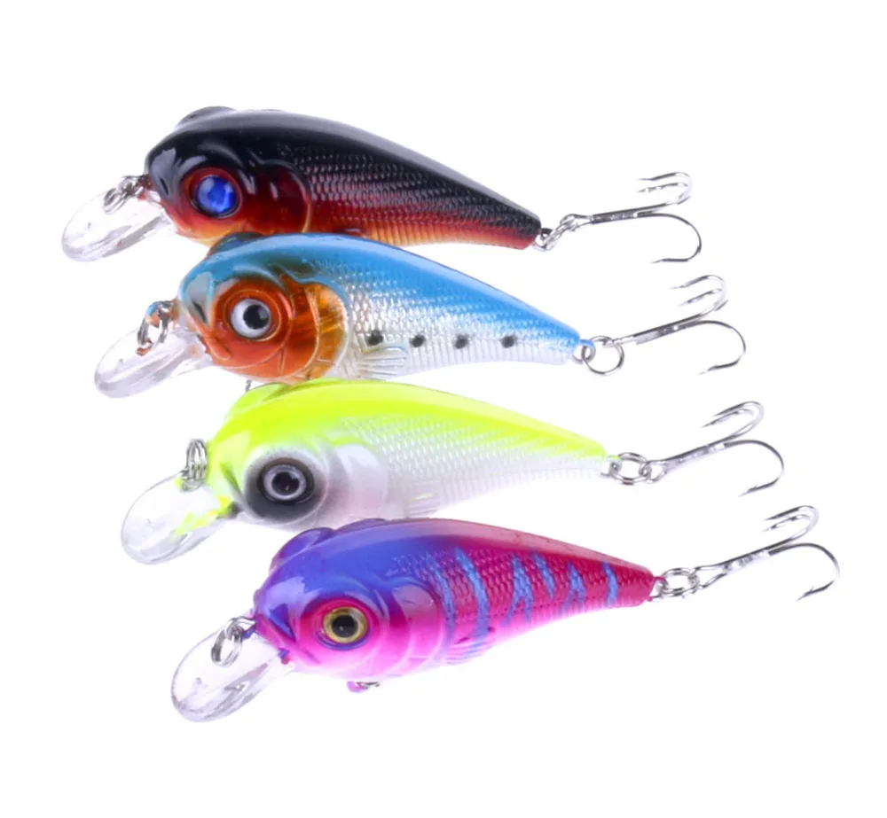4pcs Crankbait Fishing Lures 9.6g 7cm Wobblers Catfish Fishing Lures