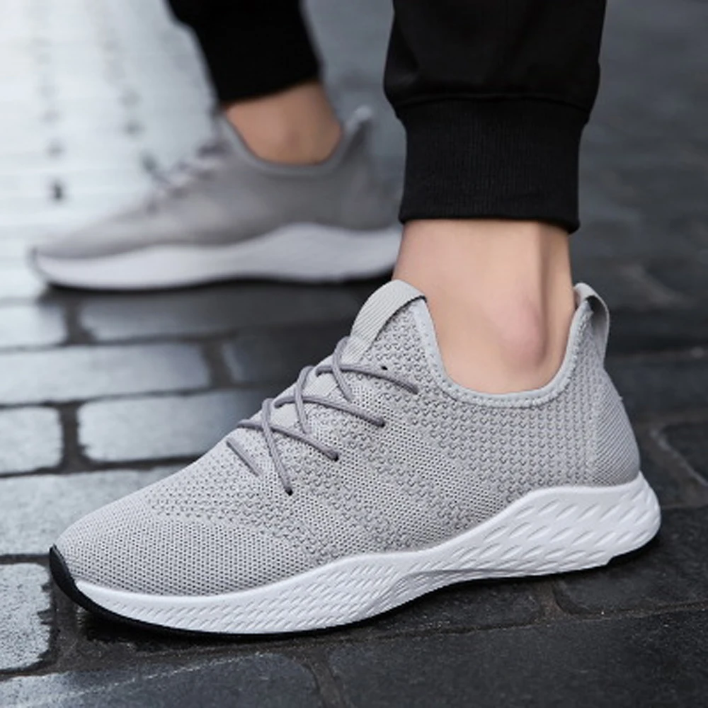 

Men's Vulcanize Shoes Male casual Summer Hard-Wearing,Breathable,Light Air mesh EVA Lace-Up Leisure Breathable Sneakers Non-slip
