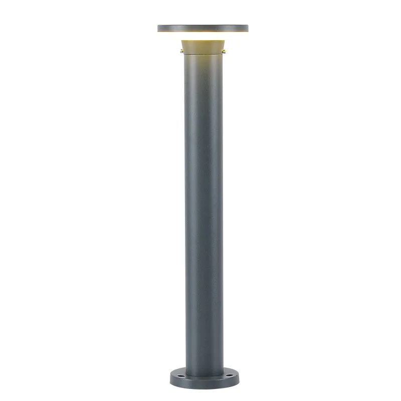 (WECUS) Modern aluminum LED round outdoor lawn lamp, home villa garden lawn lamp, outdoor engineering lighting