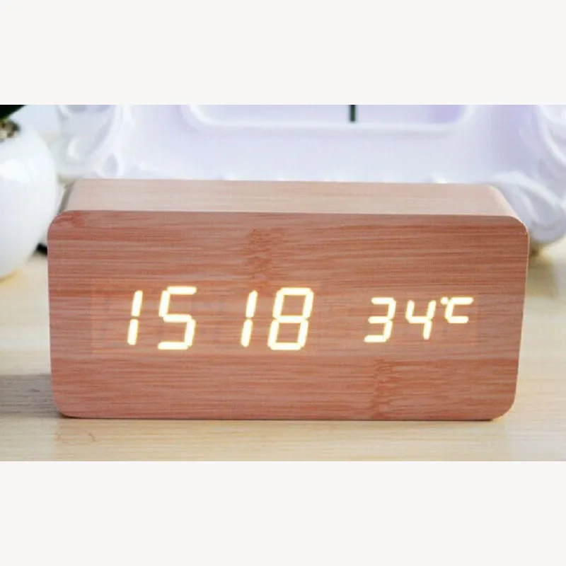 Светодиодный Будильник цифровые часы Reloj Relogio Despertador Wood Saat электронные настольные часы Reveil Wekker часы Masa Saati Madera