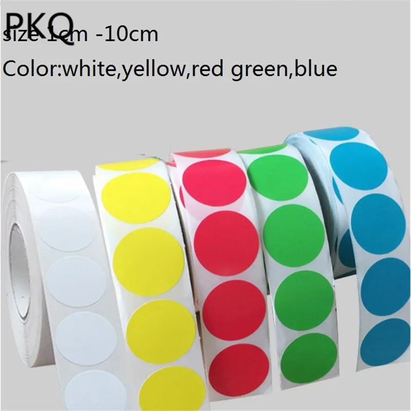 Round Stickers Color Thermal Label Roll 100mm Self Adhesive Sticker doge