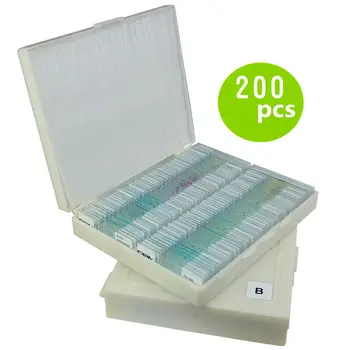

Microscope slice specimen Animal 100 pcs and plant 100 pcs Tissue cell experiment sample 200 slides Popular science experiment