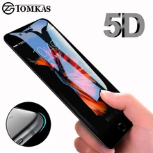 5D Round Curved Edge Tempered Glass For iPhone 6 6s Plus 7 8 X Full Cover Screen Protector Premium 5D Protective TOMKAS