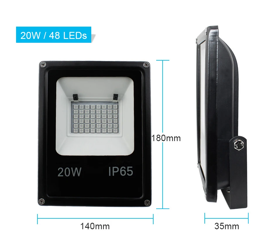 Mudando a Cor Escurecido ao ar Festa à Prova Luz de Inundação Exterior Pode Ser Livre Lâmpada Controle Remoto Holofote Ip65 Luzes Dwaterproof Água Rgb Led Luz 17 Cheap Holofotes