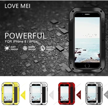 

LOVEMEI EXTREME Cover For iPhone 8 /8 Plus Case Drop-proof Aluminum Metal Cover For iPhone8 Plus Case Protective Shield
