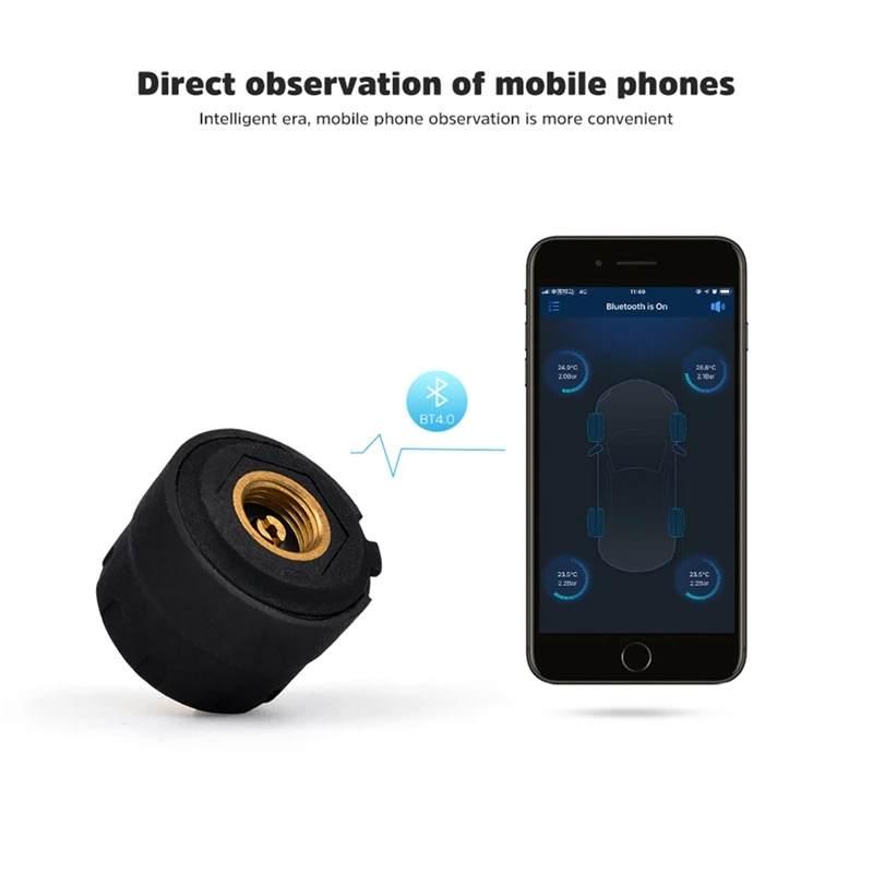 Motorcycle Tire Pressure Monitoring System Wireless Bluetooth Tpms Universal Auto External Sensors Control For Ios Andr | Автомобили и