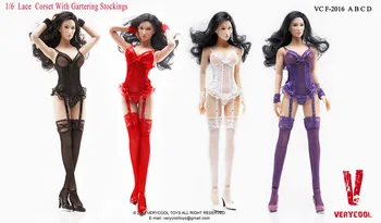 

VCF-2016 1:6 Lace Tights Leather Shoes Suitable for plastic Female Sculpture