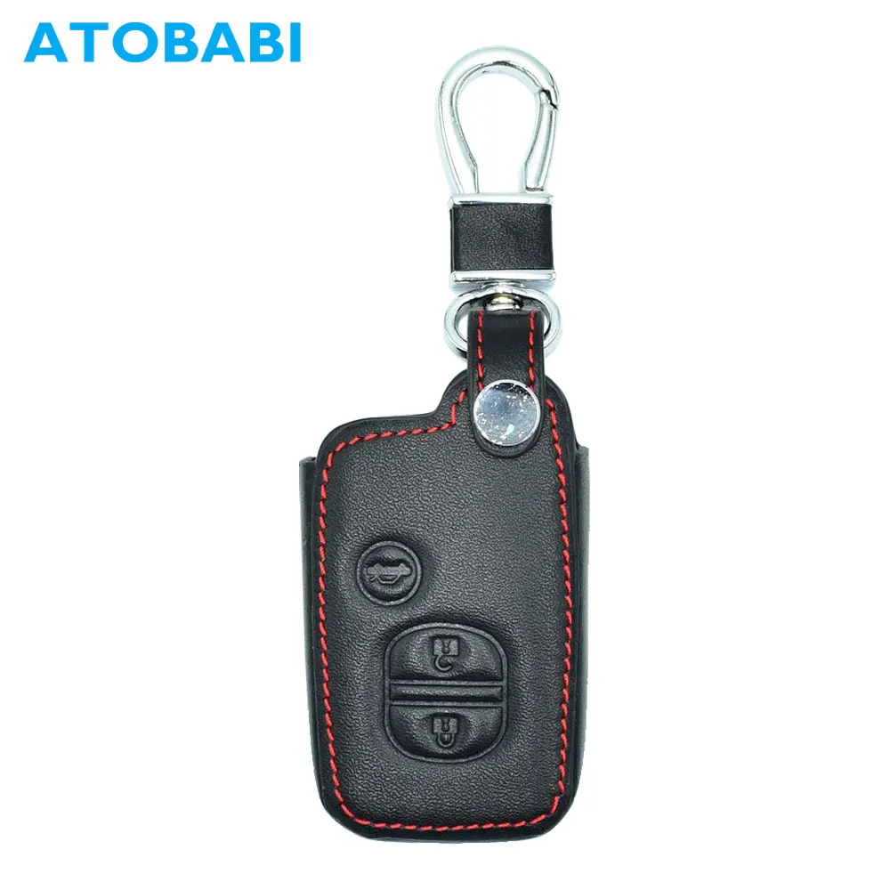 Чехол для ключей из натуральной кожи ATOBABI Toyota Land Cruiser Prado 150 (2010) Camry Prius Crown Reiz Remote Smart
