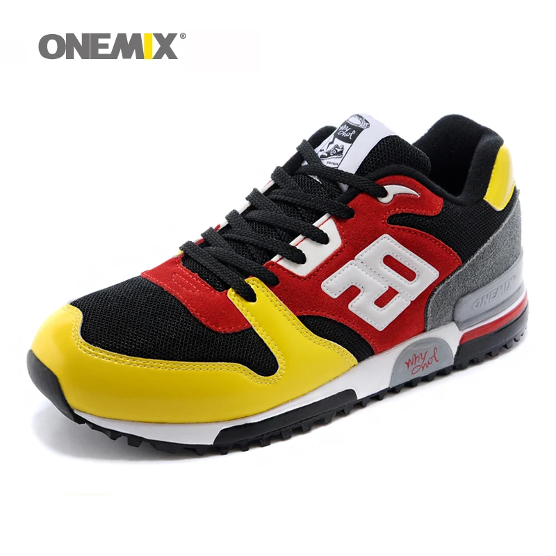 Onemix retro running shoes breathable men's track shoes male outdoor