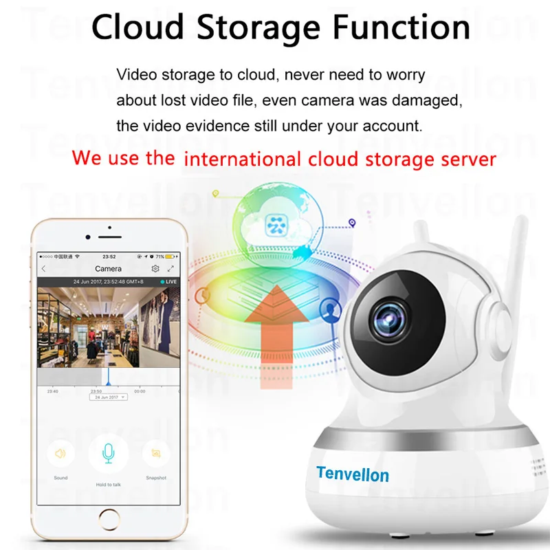 Tenvellon камера видеонаблюдения WiFi ip 1080 P CCTV Камера Безопасности s домашнее