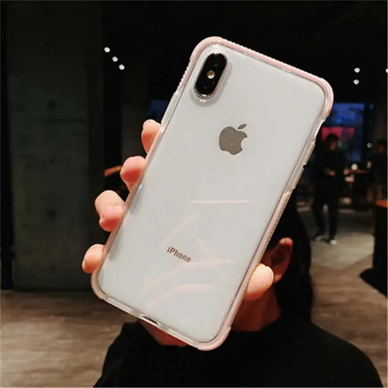 

Transparent Flash For Iphone 6 6s 7 8P X Xs Xr Max Drop-Proof Tpu Phone Case