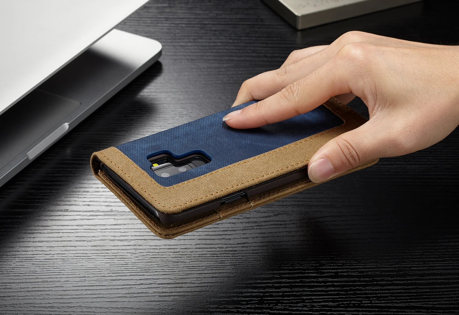 CaseMe для Samsung Galaxy S8 S9 S10 Plus Note 8 9 S10e S10+ чехол в ретро-стиле под джинсу кожу канат для кредитных карт Магнитный чехол-книжка с подставкой для задней панели