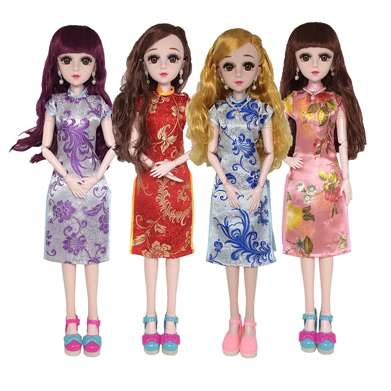 60 см куклы Cheongsam китайский стиль Одежда для 1/3 BJD кукла элегантное Деловое платье древний костюм аксессуары для кукол игрушки