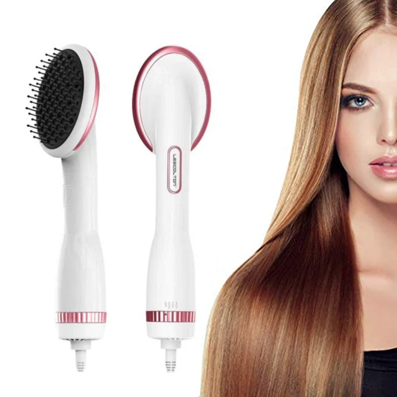 Electric Hair Brush One Step Hair Dryer & Styler Air Paddle Brush Anion Shiny Hair Locks Blow Straightener Comb Styling Tools
