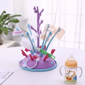 

High Quality Detachable Baby Feeding Bottle Drying Rack , ABS Biberon Holder Antibiotic Drying Rack Lifting BPA Fre