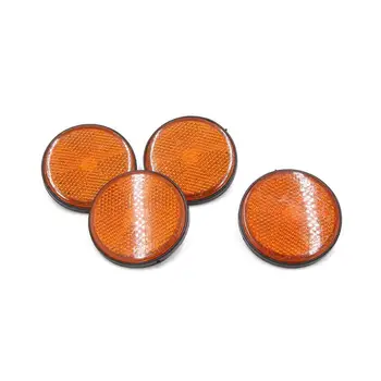 

Uxcell 4 Pcs 56mm Dia Orange Black Plastic Round Reflective Reflector for Motorcycle