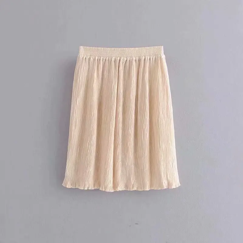 Модная женская область 35-6713 Европейская и американская мода шоу тонкая плиссированная юбка Джокер