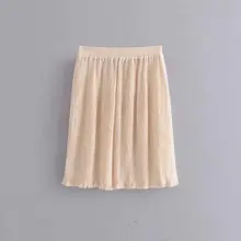 Модная женская область 35-6713 Европейская и американская мода шоу тонкая плиссированная юбка Джокер