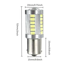 

2x White Red Yellow p21w led 33SMD 1156 1157 ba15s bulb RV Trailer Truck car