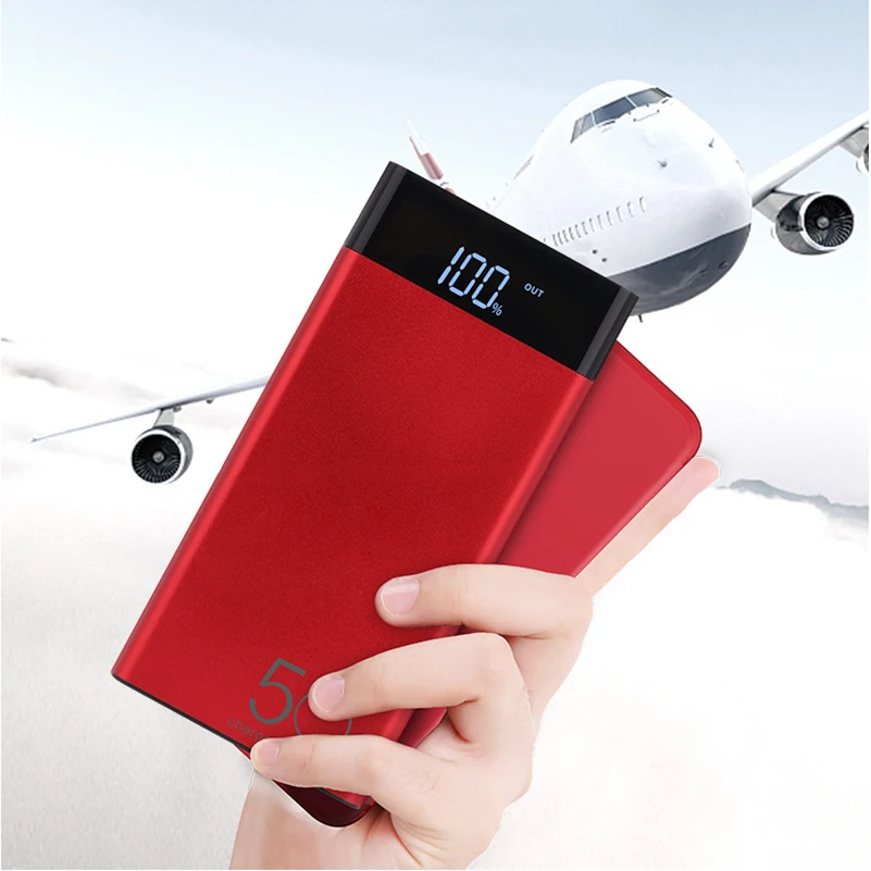 Power Bank 20000mAh портативное зарядное устройство Внешний 18650 аккумулятор внешний аккумулятор с двумя usb-портами повербанк для Xiaomi iPhone samsung huawei телефон