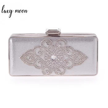 

Luxury Women Evening Bags Fashion Diamond Rhinestone Evening Clutch Bag Bridal Wedding Purse Chain Handbag Shoulder Bag