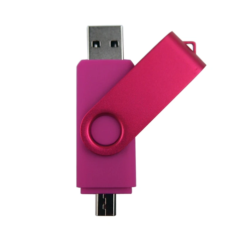 Металлический флеш-накопитель Memorias USB Creativas с логотипом на заказ, флеш-накопитель Usb 4 ГБ 8 ГБ 16 ГБ 32 ГБ OTG USB 2,0, флешка для телефона - Цвет: rose red