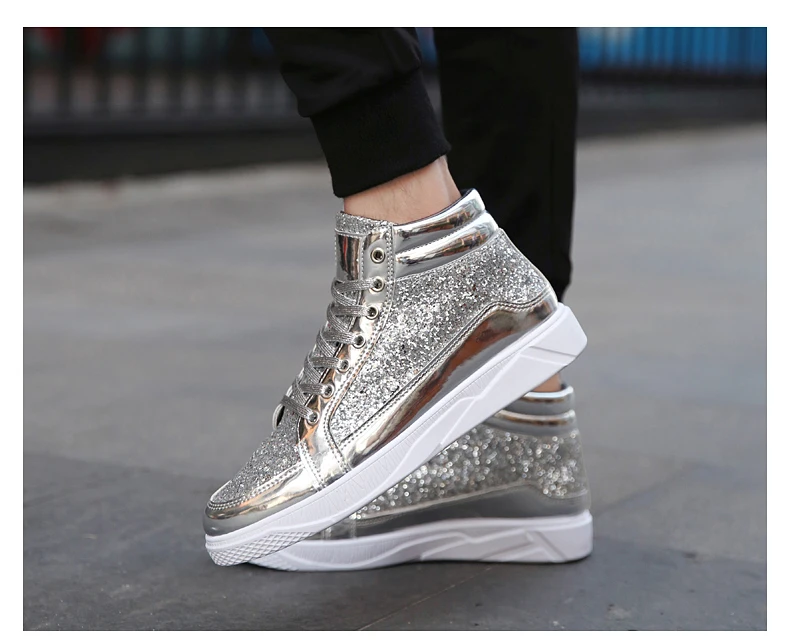 Brand Boots Men Glittering Leather Shoes Waterproof Male Casual Ankle Boot Street Style Canvas Bot Fashion Sneakers (13)