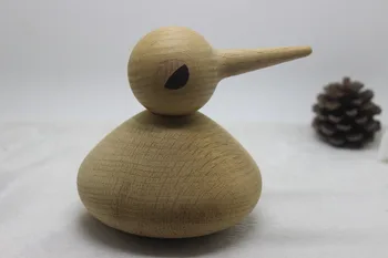 

new arrival 1pcs/ super cute wood crafts Denmark design animals doll oak wood bird 3 sizes for your choice