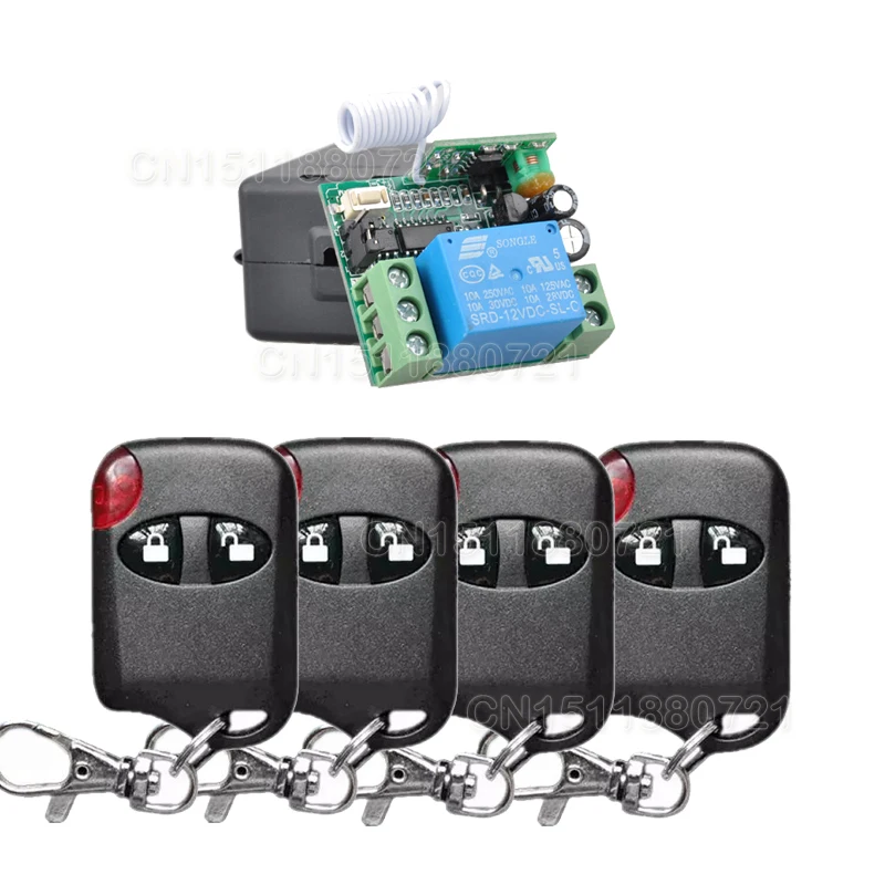

DC12V 1CH Wireless Remote Controll System For Access/door System 315/433.92MHZ