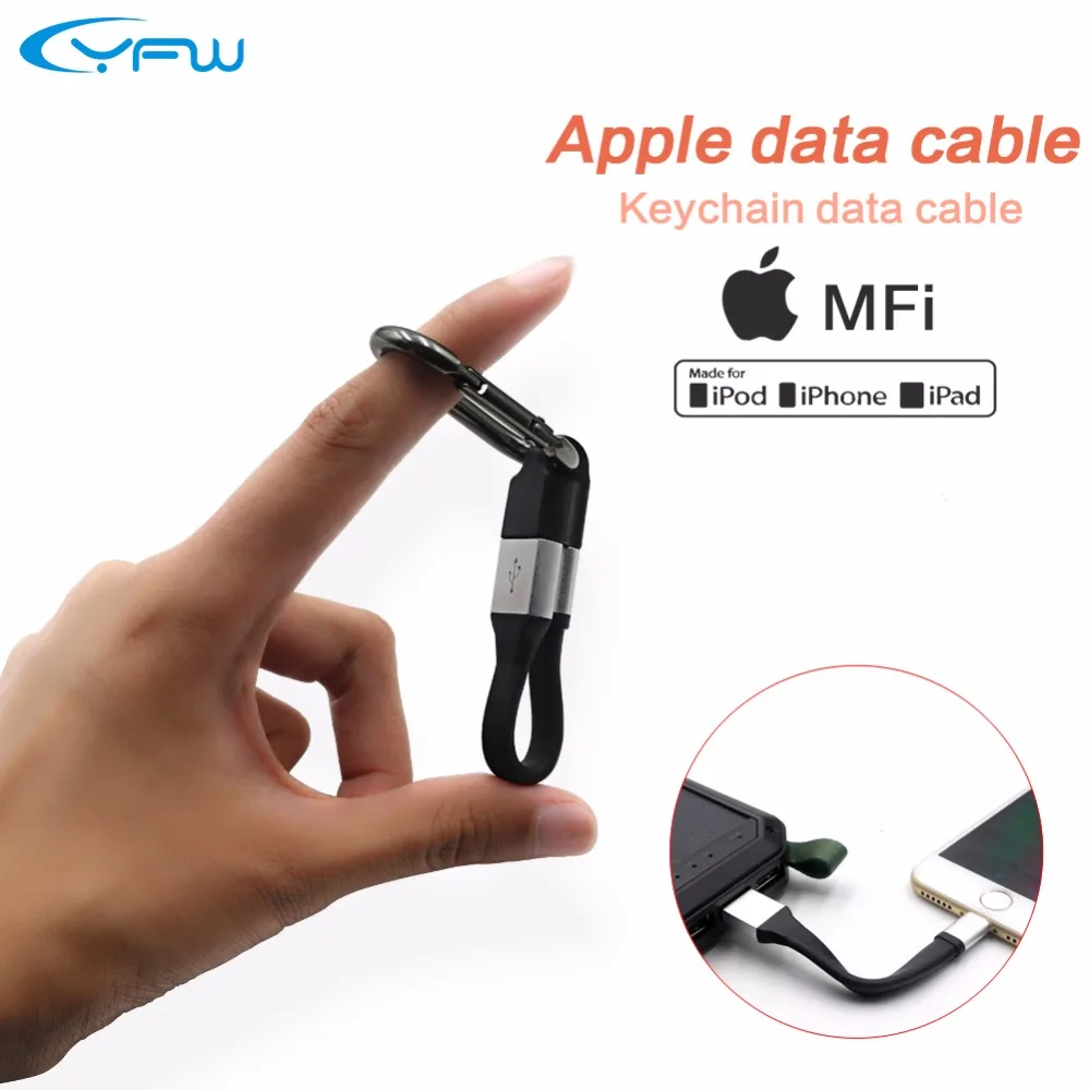 2in1 Mfi Certified Lightning Portable Quick Fast Charger Data Cable