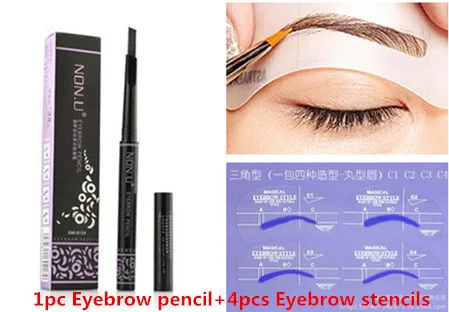 1set eyebrow automatic pencil cosmetics eyebrow liner eyebrow stencils