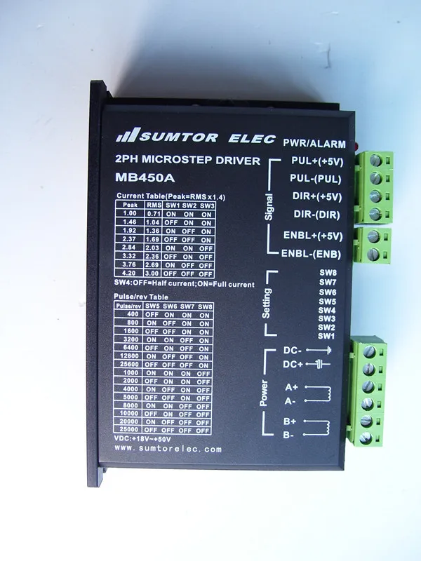 42/57/86 Драйвер шагового двигателя MB450A 4.2A/128 разделение альтернатива M542/2M542 Nema 17 23 42