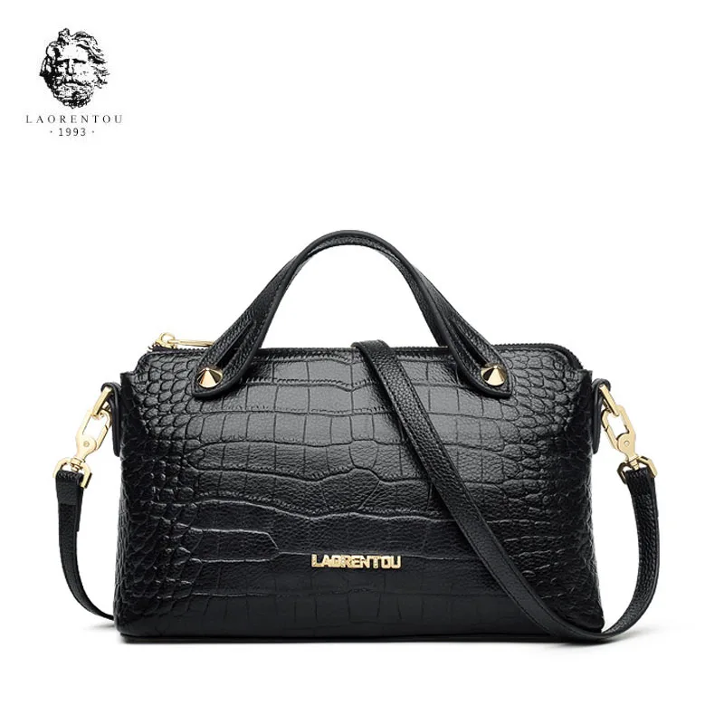 

LAORENTOU 2018 New women Genuine leather luxury handbags designer Handbags shoulder bags fashion tote women leather handbags