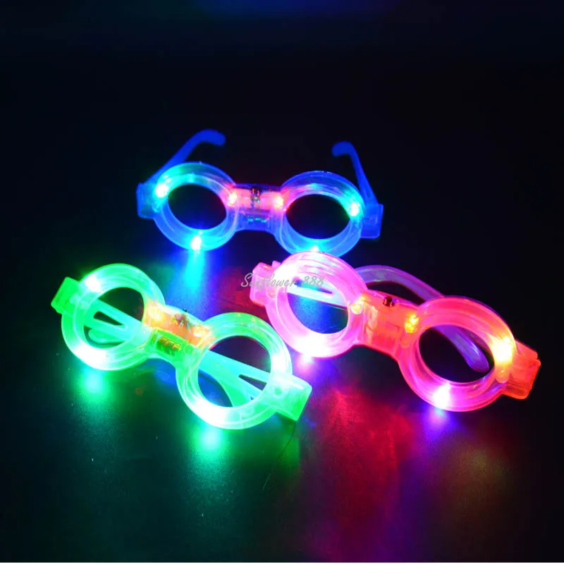 Buy Kid Adult Round LED Light Up Eye Glasses Flashing