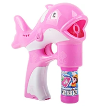 LED Baby Dolphin Bubble Toys Maker Music Lamp Light Box Birthday Funny Toys for Children Kids