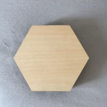 Пустые подставки 10*10 см шестигранные деревянные формы лазерная