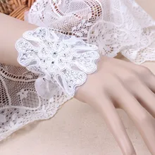 Новое поступление Мода фианит бриллиант кружева свадебные перчатки/бутоньерка на запястье для подружки невесты 1197