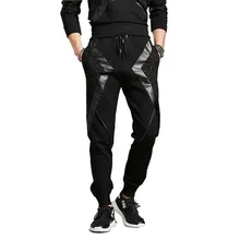 Демисезонный Для мужчин джоггеры Штаны лоскутное Повседневное пот Штаны PHip-хоп шаровары узкие Штаны Уличная Брюки 4XL