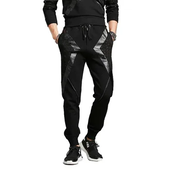 

Spring Autumn Men Joggers Pants Patchwork Casual Sweatpants PHip Hop Harem Skinny Pants Streetwear Trousers 4XL