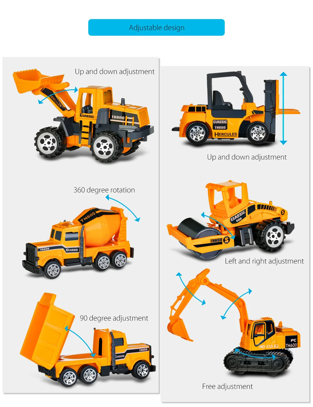 Mini Engineering Car Diecast Alloy Construction Vehicle Dump-car (3)