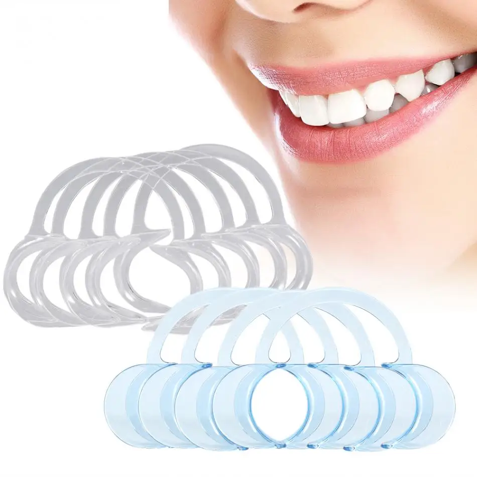 

10PCs/Set Disposable Teeth Mouth Opener Cheek Dental Clear Retractor C Shape Teeth Whitening Dental Equipment Mouth Expanders