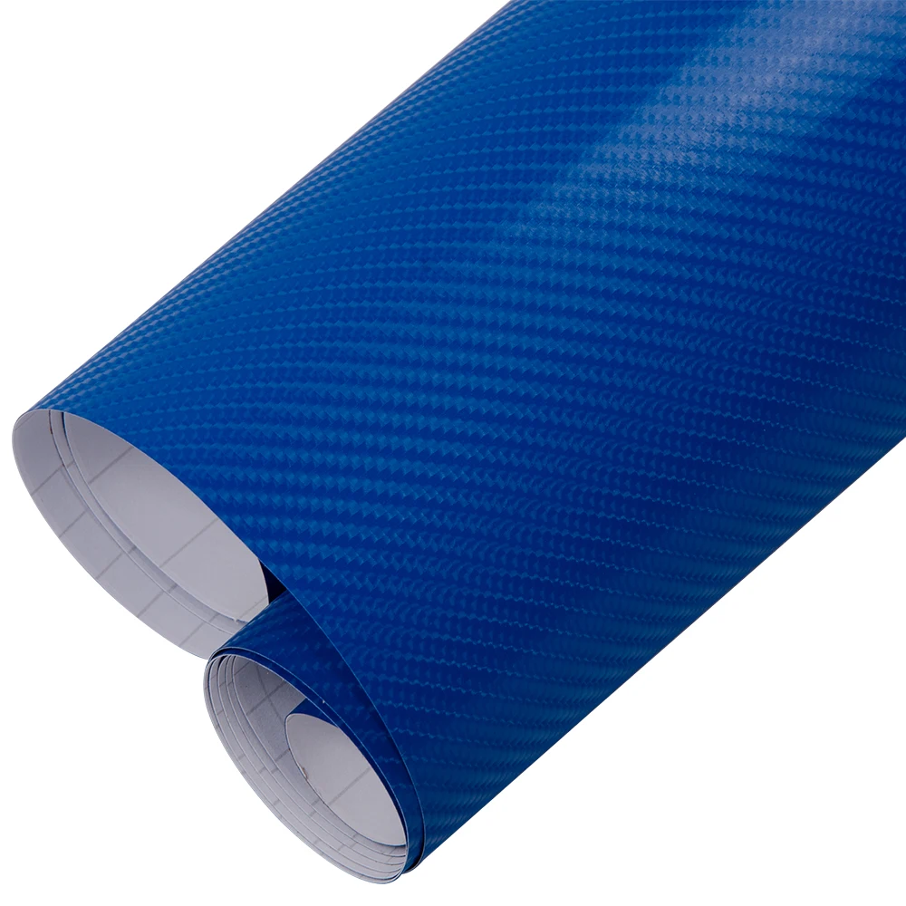 

1.52x0.5m Carbon Fiber Vinyl Wrap Bubble Free Air Release 4D Texture Sheet Sheet Film Anti-Wrinkle Blue